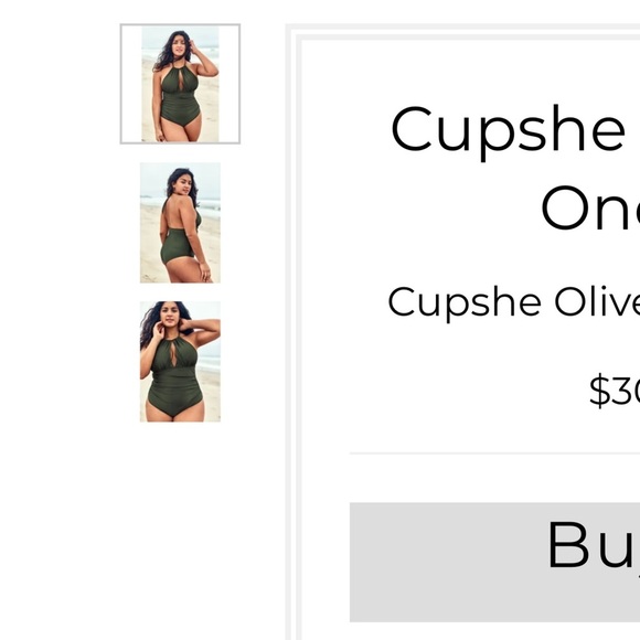 Women One Piece Swimsuit Tummy Control Bathing Suit Swimwear Brown Plus Size 1X - Picture 2 of 3